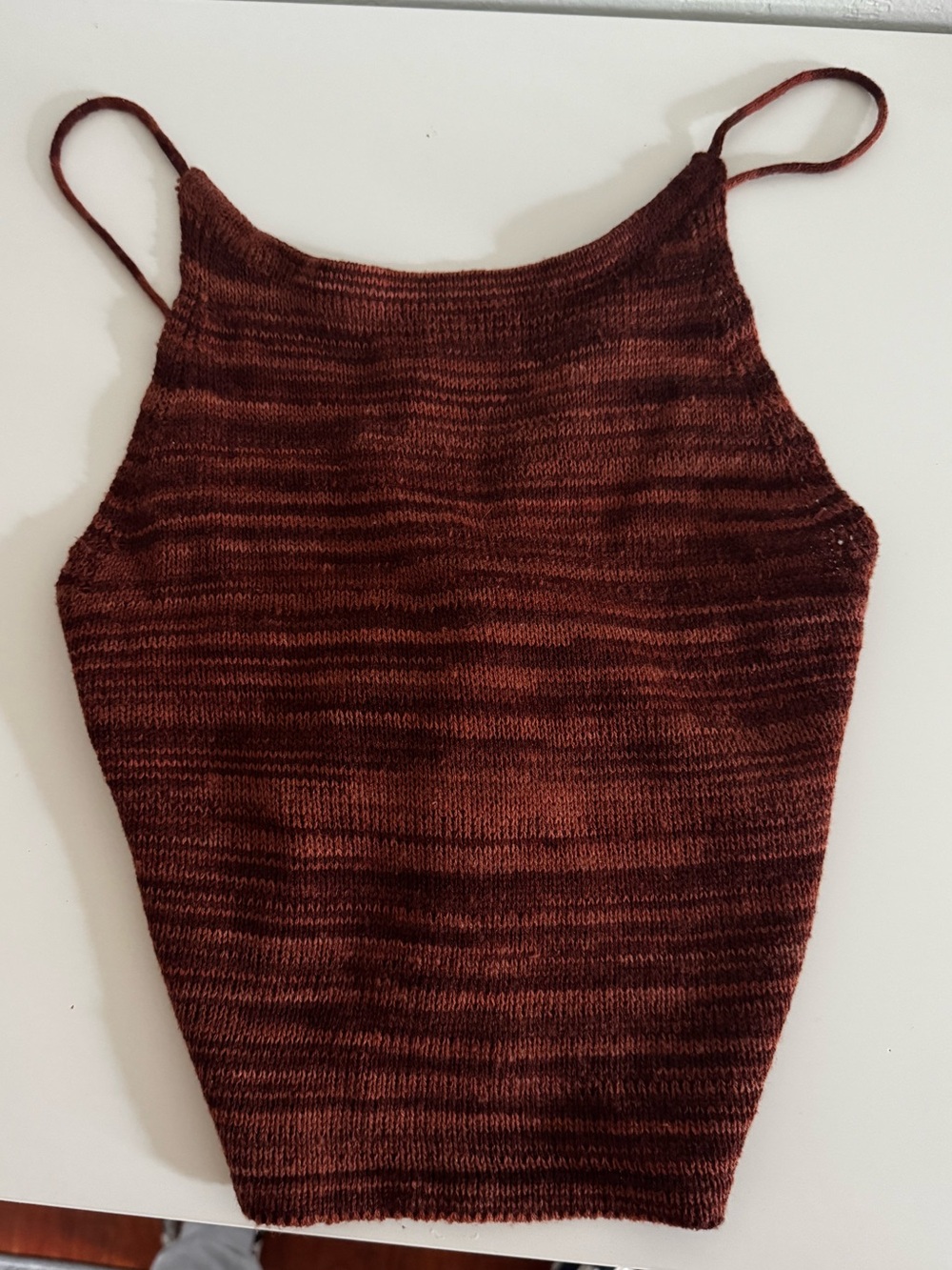 Women’s Rust Brown Knit Tank Top